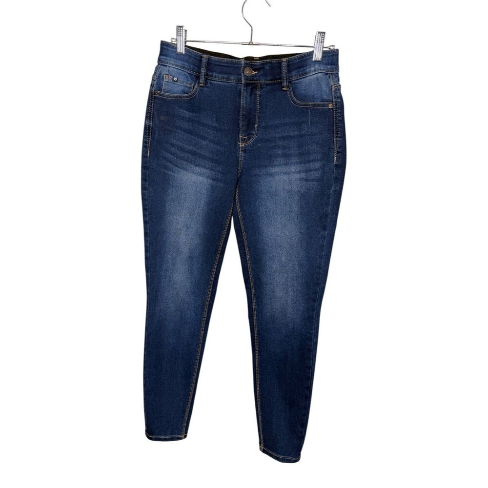 Curve Appeal Dark Wash Comfort Waist Skinny Jeans 2 / 26 Tummy Control